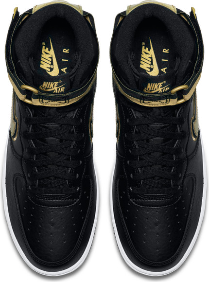 black and gold air force 1 high