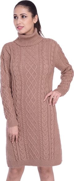 Wool Trees Women Sweater Brown Knee Length Dress - Buy Wool Trees Women  Sweater Brown Knee Length Dress Online at Best Prices in India |  Flipkart.com