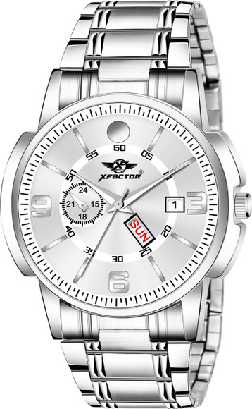 X Factor XF-DD01-AREXO-SILVER Silver Dial Day And Date Functioning