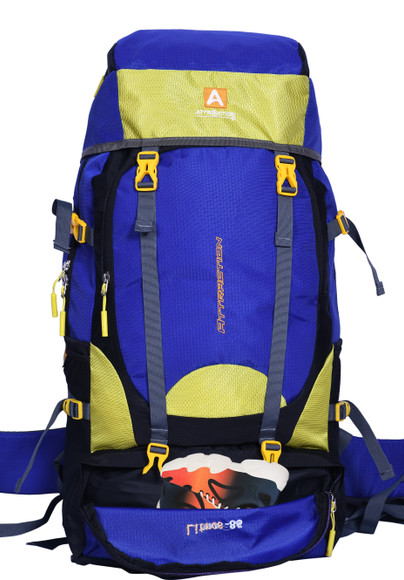 Attraction 85L TRAVEL BACKPACK FOR OUTDOOR SPORT HIKING TREKKING BAG  CAMPING RUCKSACK with shoe compartment and rain cover Rucksack - 85 L  BLACK, BLUE - Price in India | Flipkart.com