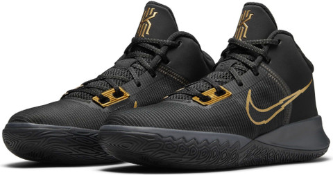tenis nike kyrie flytrap 4 black metallic gold