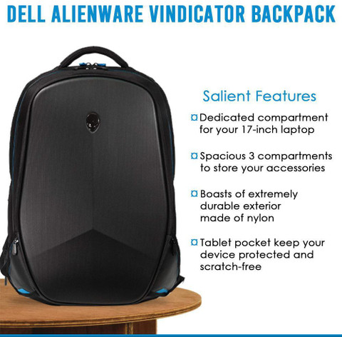 DELL Alienware Vindicator 17 AWV17BP2.0 Gaming Laptop Backpack with Water  Resistant Exterior 20 L Laptop Backpack Black - Price in India |  Flipkart.com