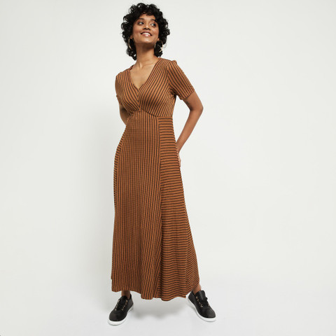 brown dress xxl About A Girl Maxi Dress Chocolate