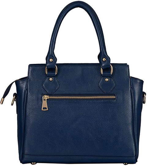 Hileder Blue Hand-held Bag Genuine Leather Shoulder Tote