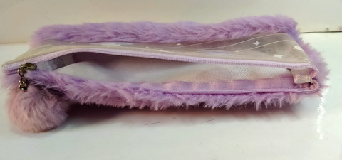 lindasgifts Multipurpose Half Fur Pouch (B) Half Transparent
