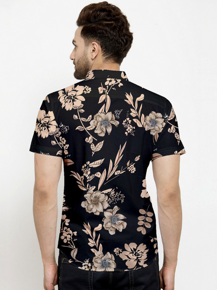 Ching Chong Men Printed Casual Black Shirt - Buy Ching Chong Men