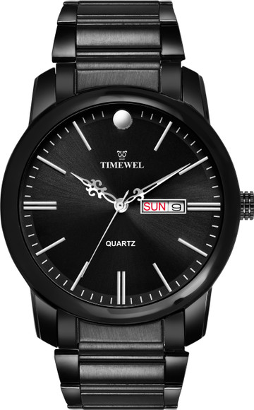 VERGELMER ブラックメタル　BLACKL TIMEWEL STYLISH BLACK METAL WATCHES FOR MENS Analog Watch - For