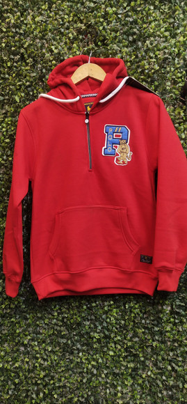 P logo half zipper hoody Full Sleeve Embroidered Men & Women