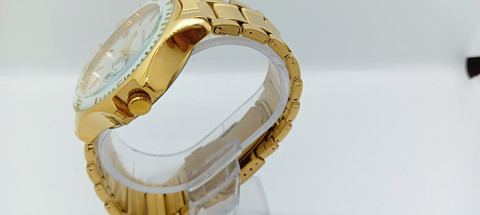 Royalex Stylish white Dial / Golden Case & Chain for Gents