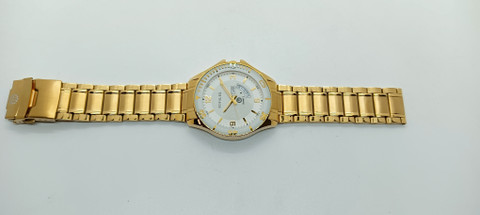 Royalex Stylish white Dial / Golden Case & Chain for Gents