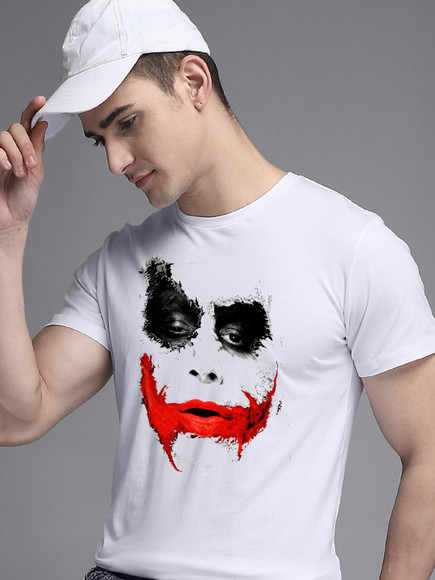 Joker By Free Authority Graphic Print Men Round Neck White T-Shirt