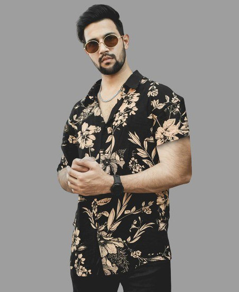 Mr.チップさん Ching Chong Men Printed Casual Black Shirt - Buy Ching Chong Men
