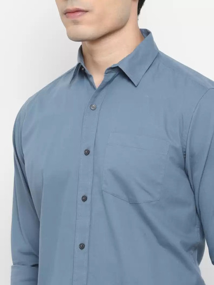 Mark Jillion Men Solid Casual Blue Shirt - Buy Mark Jillion Men