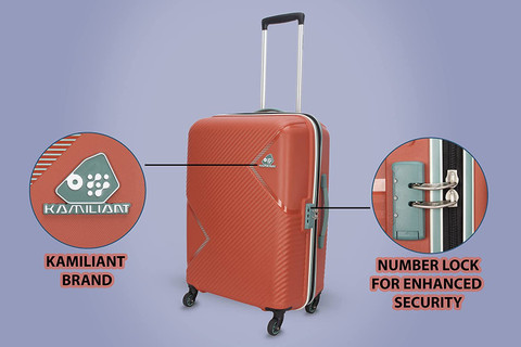 Kamiliant by American Tourister Zakk 65cm Orange Hard Luggage With