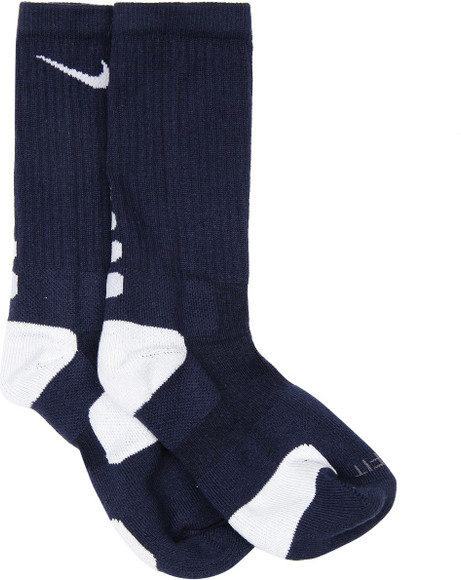 navy blue and white nike elite socks