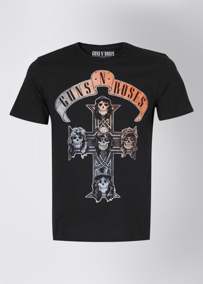 Guns N' Roses Printed Men Round Neck Black T-Shirt - Buy
