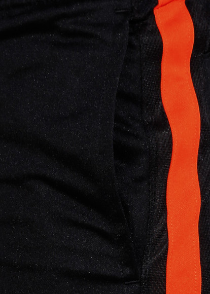 black and orange nike track pants