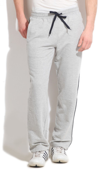 UMBRO by FBB Solid Men Grey Track Pants - Buy GREY MELANGE / NAVY