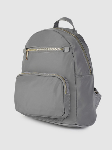 Allen Solly Women Solid Backpack 23 L Backpack Grey - Price in India |  Flipkart.com