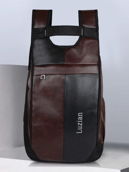 Luzian Trendy unisex 28 L Laptop Backpack Brown - Price in India