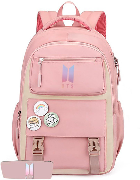 Venzina BTS Girls Stylish School Laptop Backpack 15.6 Inch Durable Travel Bag Pink 25 L Backpack Pink - Price in India | Flipkart.com Venzina BTS Girls Stylish School Laptop Backpack 15.6 Inch Durable Travel Bag Pink 25 L Backpack Pink - Price in India | Flipkart.com