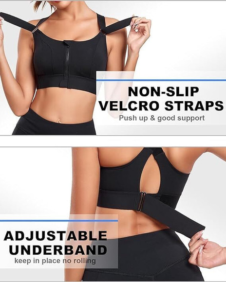 XFLWAM V Neck Strappy Sports Bras For Women Thin Spaghetti Strap Padded Bra Sexy Wireless Yoga Bra Crop Top