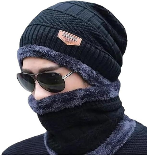 Vaundy 【VAWS ONLINE limited】Beanie Vandana Indigo Solid Beanie Cap - Buy Vandana Indigo Solid