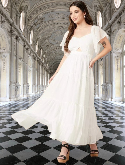 richapparel Women Fit and Flare White Maxi/Full Length Dress - Buy  richapparel Women Fit and Flare White Maxi/Full Length Dress Online at Best  Prices in India | Flipkart.com