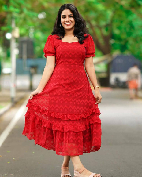 Ladies Dresses Red Dress Flipkart Ultrazon Women A-line Red Midi/Calf  Length Dress Buy Ultrazon