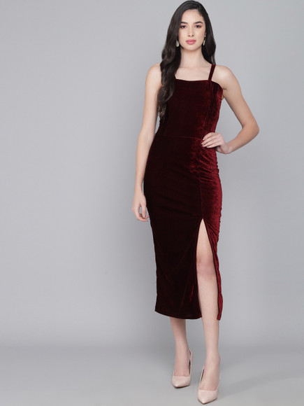 calf length bodycon dress BlueFicus Women Bodycon Midi/Calf Length Dress