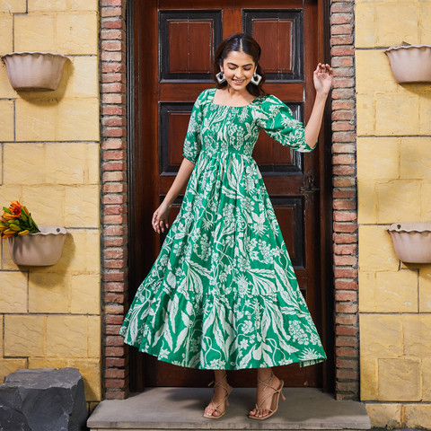 biba green dress with jacket 1960s Print Jersey Knit Biba Skirt & Jacket Suit – Shrimpton Couture main image 0
