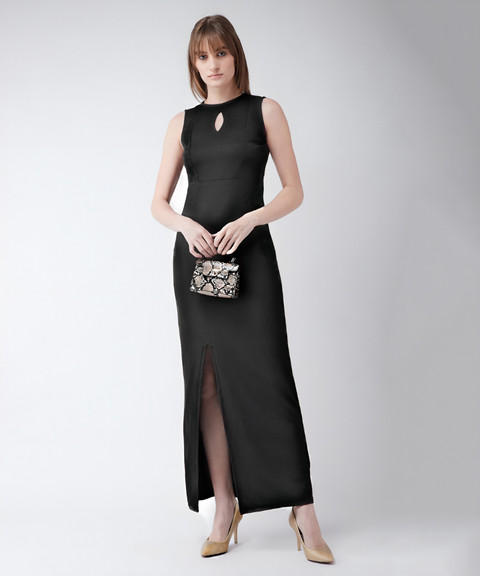 The Trends Women Bodycon Black Ankle Length Dress - Buy The Trends Women  Bodycon Black Ankle Length Dress Online at Best Prices in India |  Flipkart.com