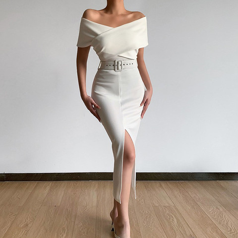 BoStreet Women Bodycon White Maxi/Full Length Dress - Buy BoStreet Women Bodycon  White Maxi/Full Length Dress Online at Best Prices in India