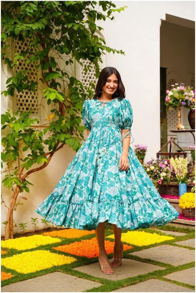 hara Women Fit and Flare Dark Green Midi/Calf Length Dress - Buy hara Women  Fit and Flare Dark Green Midi/Calf Length Dress Online at Best Prices in  India | Flipkart.com