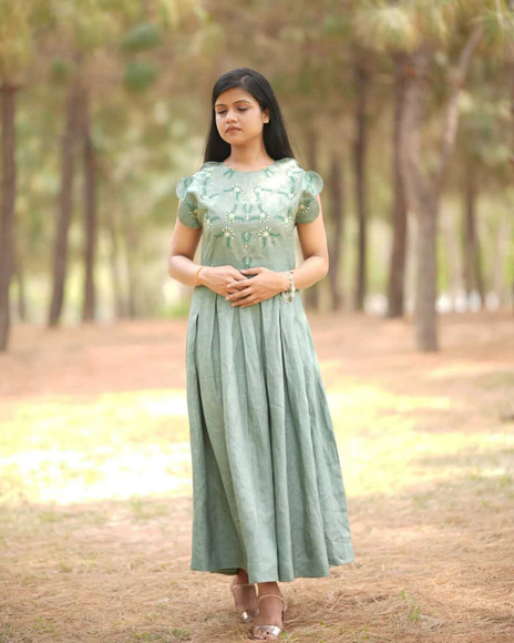 green dress online india Women Slip Dress | Basic dress | Olive | Open back dress main image 1