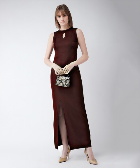 Fashioncart Women Bodycon Maroon Maxi/Full Length Dress - Buy Fashioncart  Women Bodycon Maroon Maxi/Full Length Dress Online at Best Prices in India  | Flipkart.com