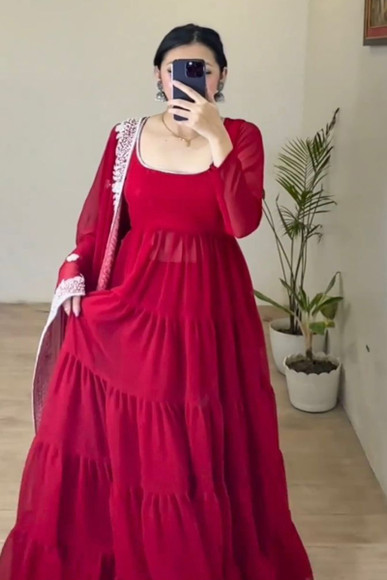 YOYO FASHION Women Embroidered Gown Kurta - Buy YOYO FASHION Women  Embroidered Gown Kurta Online at Best Prices in India | Flipkart.com