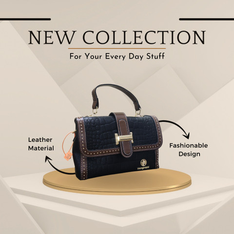 Buy FOXJAZZ Women Black Handbag Black Online @ Best Price in India