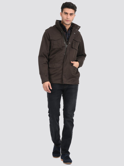 London Fog Full Sleeve Solid Men Jacket - Buy London Fog Full