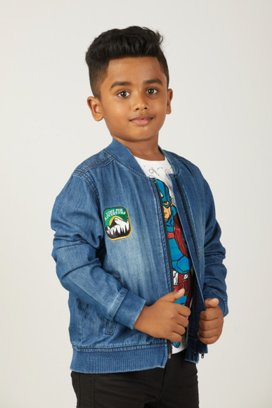 Zalio Full Sleeve Washed Boys Denim Jacket - Buy Zalio Full Sleeve
