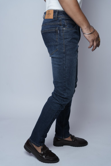MoorXmoro Slim Men Dark Blue Jeans - Buy MoorXmoro Slim Men Dark