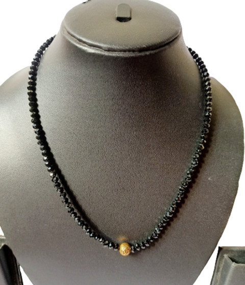 Haryali Yek mani 4mm black crystal 18 inch mangalsutra for woman