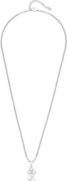 The Bro Code Religious OM Pendant Necklace for Men Silver Plated