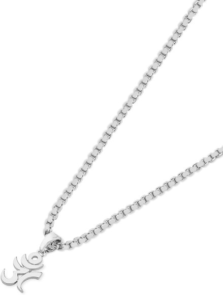 The Bro Code Religious OM Pendant Necklace for Men Silver Plated