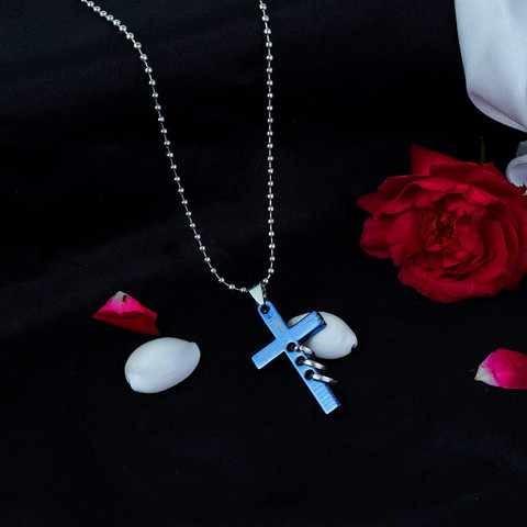 PLACIDO Christmas Gift Lord Jesus Christ Plus Cross Locket With