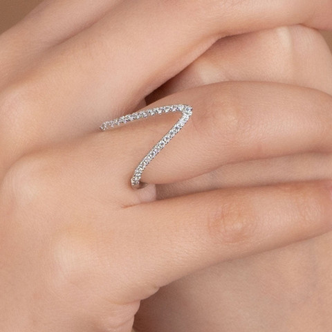 kiyu ziyu Stainless Steel Cubic Zirconia 958 Silver Plated Chain