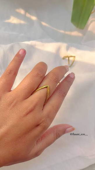 kiyu ziyu Stainless Steel Gold Plated Ring Price in India - Buy