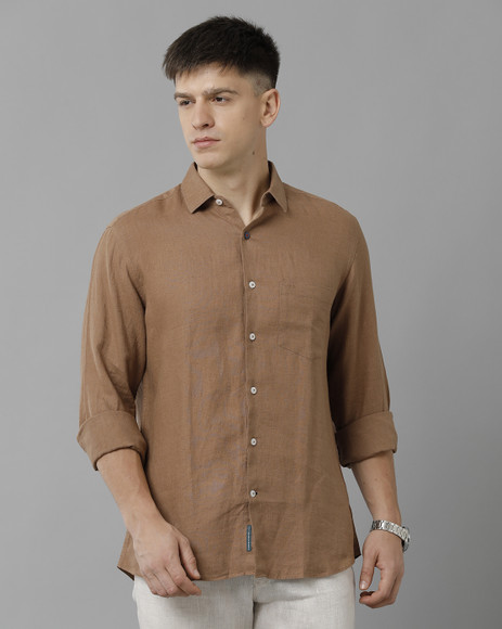 Short Sleeve Button Down Light Brown Mens Dress Shirt Light Khaki Pure Linen Shirt Short Sleeve Button Down Light Brown Mens Dress Shirt Light Khaki Pure Linen Shirt