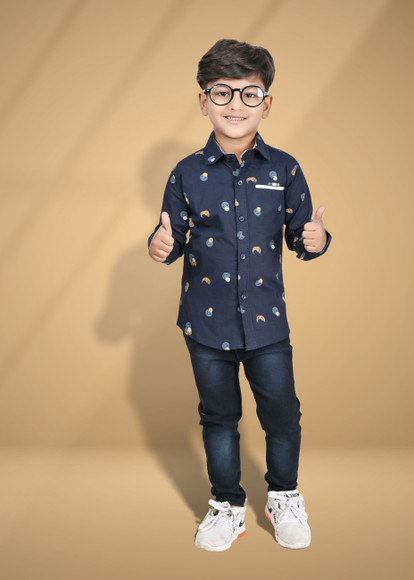 Handsome Boy Boys Printed Casual Multicolor Shirt - Buy Handsome Boy Boys  Printed Casual Multicolor Shirt Online at Best Prices in India |  Flipkart.com