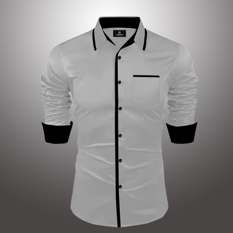 そるてぃ SOLSTICE Men Solid Casual Grey Shirt - Buy SOLSTICE Men Solid